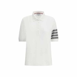 톰브라운 폴로 반팔 티셔츠 화이트 여성 FJP052G 07976 100