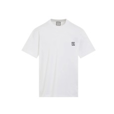 우영미 백 로고 반팔티셔츠 화이트 여성 M233TS08701W