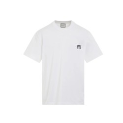 우영미 백 로고 반팔티셔츠 화이트 여성 M233TS08701W
